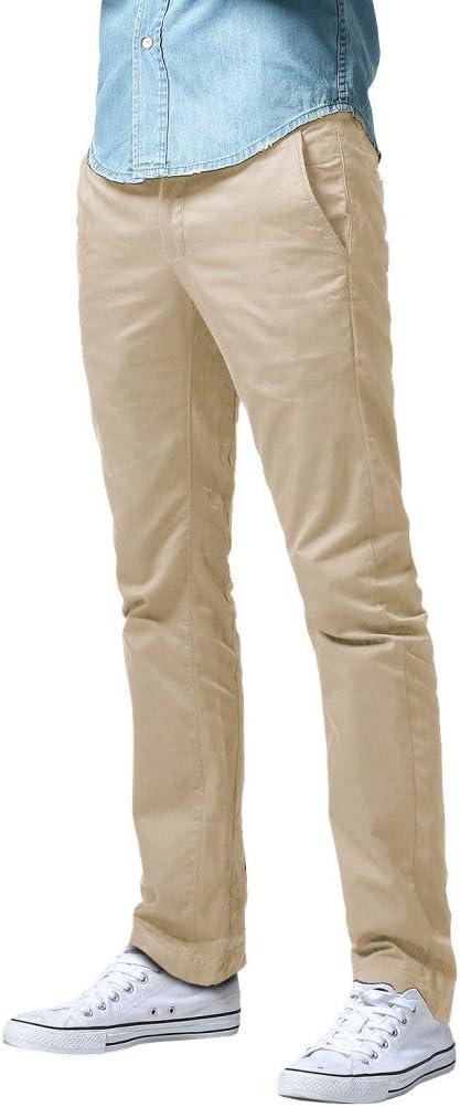 Match Men's Tapered Flat Front Casual Chino Pants (32)