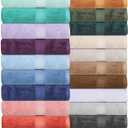 Superior Egyptian Cotton Pile Bath Sheet Set of 2, Ultra Soft Luxury Towels, Thick Plush Essentials, Absorbent Heavyweight, Guest Bath, Hotel, Spa, Home Bathroom, Shower Basics, White