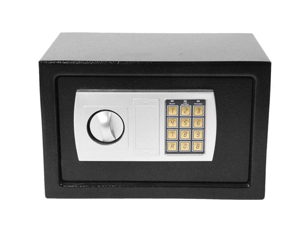 Mlj 0.45 Cu.Ft Small Safe Box With Key, Small Mini Money Box With, Hidden Digital Home Safe Small Coin Safes For Home With Code