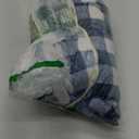 PAVILIA White and Navy Blue Buffalo Plaid Sherpa Throw Blanket for Couch Twin, Soft Fuzzy Flannel Blanket for Bed, Plush Checkered Fleece Blanket and Throws, Warm Thick Winter Blanket Gift, 60x80