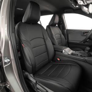 EKR Rav4 Seat Covers Custom Fit for Toyota Rav4 (Hybrid) LE/XLE Premium 2026, Leather Car Seat Cover Full Set for SUV,Faux Leather(Black)