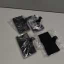 Zhengmy Christmas Stocking Holders for Mantle Weighted Stocking Holder Fireplace Hangers for Xmas Holiday Party Decoration(Stainless Steel,Black,4 Pcs)