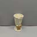 Bow Vase, White Flower Vase for Home Decor, White Ceramic Vases for Boho Style, 9.3 Inch Large Vases for Ideal Shelf Decor/Table/Living Room. (Glazed Exterior and Interior)