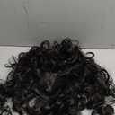 Black Curly Wigs With Bangs - Synthetic Afro Curly Wigs, Bouncy Fluffy Hair, Glueless, Daily & Cosplay (14 Inch)