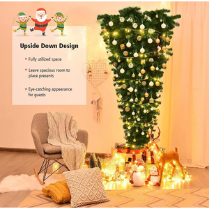 7 ft. Unlit Upside Down Artificial Christmas Tree with 1000 Tips