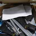 Shappy 4/5/6 Ft Collapsible Christmas Tree with Lights Artificial Pop up Tinsel Pencil Skinny Xmas Trees for Home Party Holiday Decorations(Light Blue,3 Set)