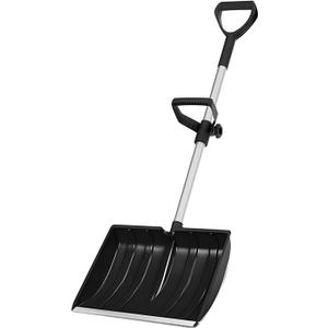 Anti Slip Grip Snow Shovel with Secure Handle for Safe Operate in Cold Winter Conditions Prevents Rust and Erosion Heavy Shovel (Black)