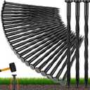 200 Count Plastic Landscape Edging Anchoring Stakes 8-Inch Garden Lawn Yard Landscaping Spikes for Paver Edging, Weed Barrier, Tent, Artificial Turf & More
