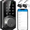 Veise VE06 Smart Deadbolt with App Control, Keyless Entry Smart Lock for Front Door, Electronic Digital Door Lock with Code, Easy Install, Matte Black