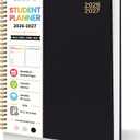 Student Planner 2026-2027, 8.3" x 10.9", Black Spiral Bound Student Organizer, Jul. 2026 - Jun. 2027, Color Interior Weekly Monthly Academic Planner