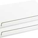 ClosetMaid SuiteSymphony Wood Shoe Shelves Set, Add On Accessory, Angled, Shoe Fence, for 25 in. Units, Pure White/Satin Nickel