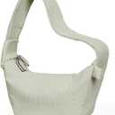 HomemeDiary Quilted Puffy Crossbody Bag for Women, Medium Size Hobo Shoulder Purse Soft Fluffy Handbag with Adjustable Strap