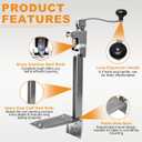 Commercial Can Opener Heavy Duty, Manual Tabletop Can Opener with 2 Blades and Plated Steel Base, Industrial Cans Opener Fits Big 10 Cans Up to 11" Tall for Restaurants/Hotels/Bars, 18.5 in