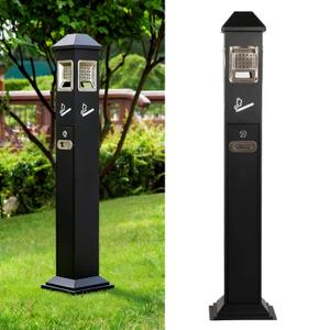 Commercial Trash Bin Outdoor Standing Trash Can Outside Receptacle