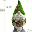 Garden Gnomes Statues, Outdoor Gnome Decorations for Yard Patio Lawn Porch, Home Decor Sculpture Figurine Holding Flower Basket Solar Lights, Cute Ornaments Ideal Gifts