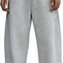 Men's Baggy Sweatpants Heavyweight Fleece Wide Leg Drawstring Sweat Pants,Casual Lounge Joggers with Pockets Slacks (Gray, XL)