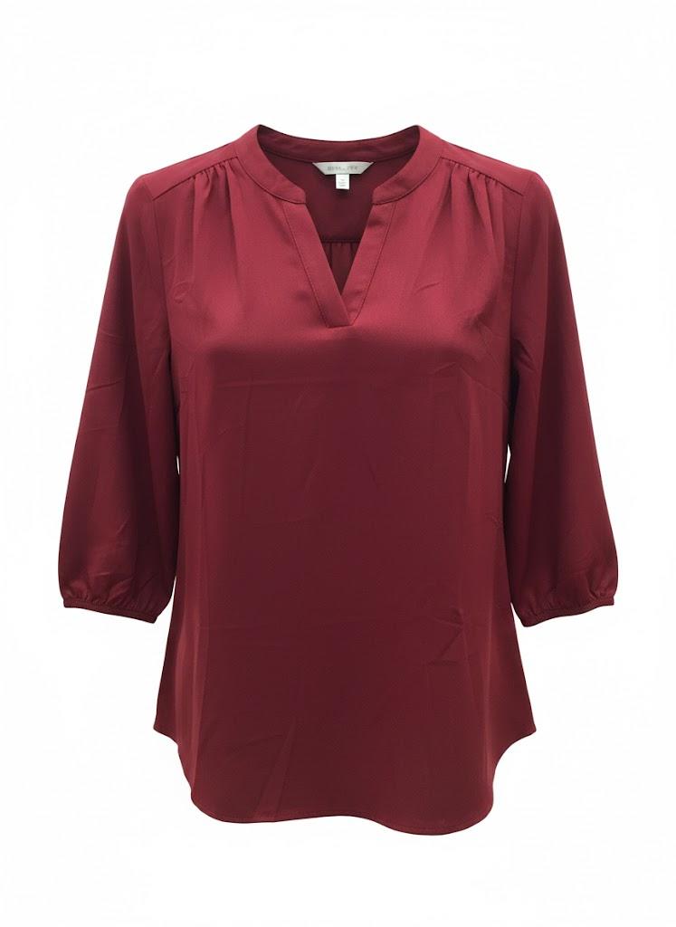 Aimcoo Women's Business Casual Blouses Ruffle V Neck Work Dressy Shirts Long Sleeve Top Size S