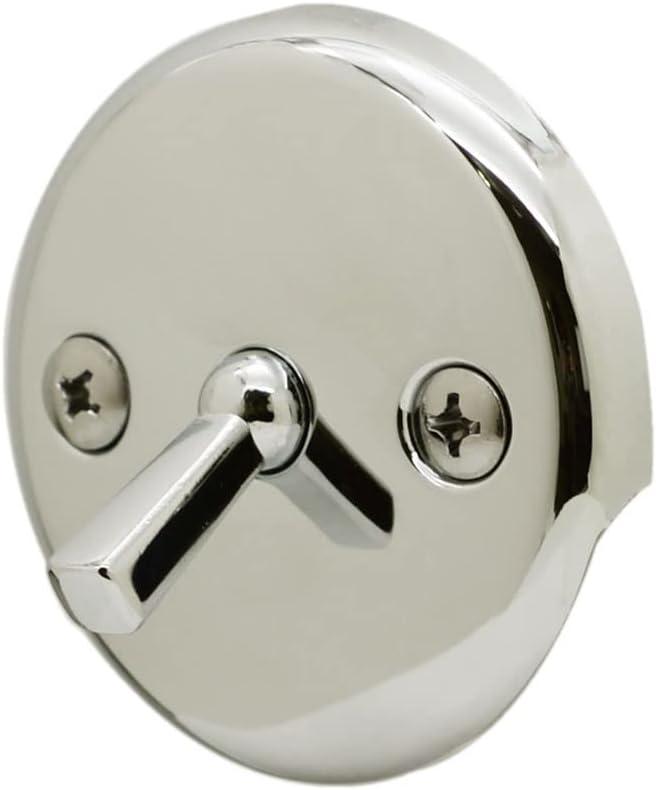 Westbrass R330-05 3-1/8 in. Two-Hole Overflow Faceplate with Trip Lever and Screws, Polished Nickel Westbrass R330-05 3-1/8 in. Two-Hole Overflow Faceplate with Trip Lever and Screws, Polished Nickel