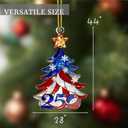 5 Pcs 250 Anniversary US Merchandise America Patriotic Decorations 4th of July US Ornament Acrylic 250th Birthday Gifts Fourth of July Decor