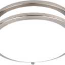 Hlite 13inch LED Flush Mount Ceiling Light, 36W 3600LM Ultra Bright, 5000K Daylight White Ceiling Light Fixture for Bedroom Kitchen Bathroom Hallway, Nickel