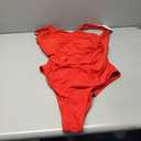 ANRABESS Women Swimsuits One Piece Tummy Control Full Coverage Backless Bathing Suit Ruched Swim Suit Beach Vacation Swimwear (X-Large, Red)