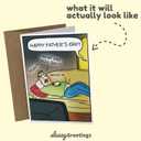 2 x Sleazy Greetings Funny Father's Day Card from Kids Son Daughter - What Did You Say 5x7 Inch Dad Hard of Hearing Happy Father's Day Greeting Card with Matching Envelope