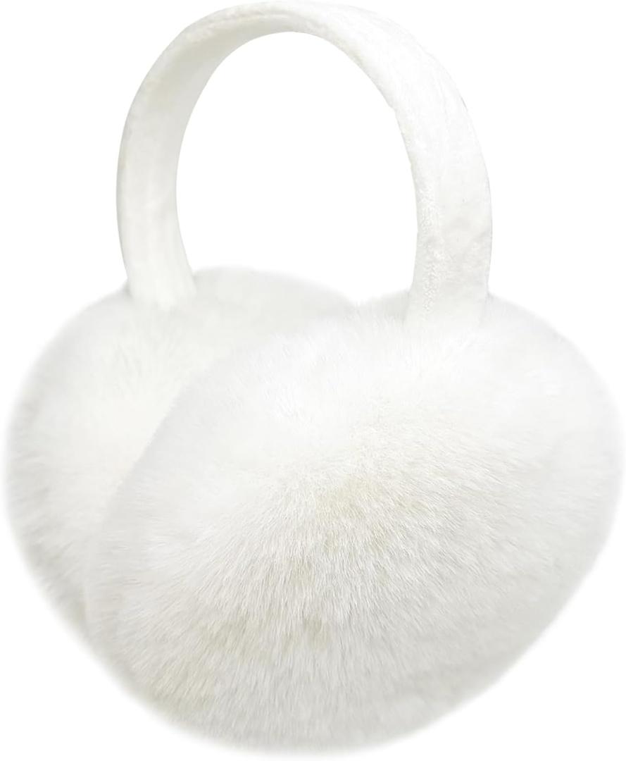 LCXSHYE Winter Ear Warmers for Women Foldable Soft Fluffy Ear muffs Girls Cute Ear Covers for Cold Weather