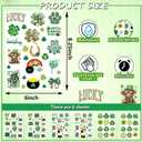 128Pcs St Patricks Day Tattoos Adult Shamrock Face Stickers for Women Irish Face Temporary Tattoo St Pattys Day Accessories for Irish Party Decor(st128)