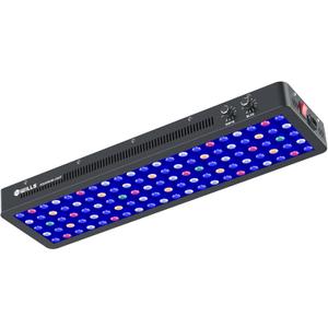 WILLS Full Spectrum Aquarium Light, Reef Lights for Coral with Dual Dimmable Channels, 105 Premium SMD Chips, Daisy Chain Design, Hanging Saltwater Fish Tank Light for SPS/LPS Coral Reef (300W/Black) (XL)