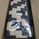 Smiry Waterproof Outdoor Rug 5x8 ft, Reversible Plastic Straw Patio Camping Rugs, Outdoor Indoor RV Mat Carpet for Patio, Outside Entry, Backyard, Deck, Bench, Picnic, Camper, Black & Beige