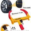 Tevlaphee Anti-Theft Wheel Lock Set, 8 Keyed Alike, Red-Yellow Color, Fits 11.8 Inch Tires, Easy Installation