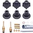 SENTO Bathtub and Shower 3 Handle Tub Trim Set For Central Brass Faucets Bathtub Shower, 10L-11H, 10L-11C, 10L-13D, Easy Installation, Heavy Duty Metal, Matte Black