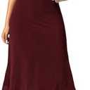 SOLY HUX Women's Strapless Midi Dress Tube Top Off Shoulder Sleeveless Fitted Cocktail Club Party Formal Long Dresses, Medium