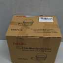 Foil Cupcake Liners with Lids 100Pack,Free-Air 3.5Oz Mini Muffin Liners Cupcake Baking Cups,Disposable Muffin Tins Cupcake Wrappers for Wedding Birthday Party, with Spoons-Champagne