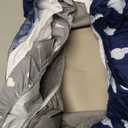 Baby Bassinet Sheets 4 Pack Compatible with 33" x 20" Mika Micky, Baby Delight, Dream On Me, AMKE and Other Rectangle Bassinet Mattress, Ultra Soft & Skin Friendly, Washer & Dryer (for Mika Mikcy & Baby Delight & Bedside Sleeper, Navy Blue Cloud)