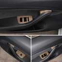 Window Lift Switch Panel Cover Trim for Tesla Model Y 2020-2023, Door Lock Cover Buckle Decor Trim for Tesla Model 3 2017-2023, Door Window Switch Panel Accessories, Wood Grain [Set of 14]