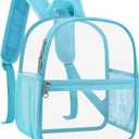Oraben Small Clear Backpack for Stadium Events Clear Bag Large Stadium Backpack Waterproof 12x6x12 for Concert Sport Work (Teal)
