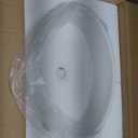 KES Bathroom Vessel Sink, White Oval Vessel Sink, Countertop Modern Ceramic Above Counter Bathroom Vanity Sinks, BVSO127
