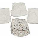 Esembly Cloth Diaper Bundle Set - 3 Organic Cotton Absorbent Inners and 1 Waterproof Outer Diaper Cover - Reusable, Washable, Snap Closure Cloth Diapers - Size 1 (7-17lbs), Mist