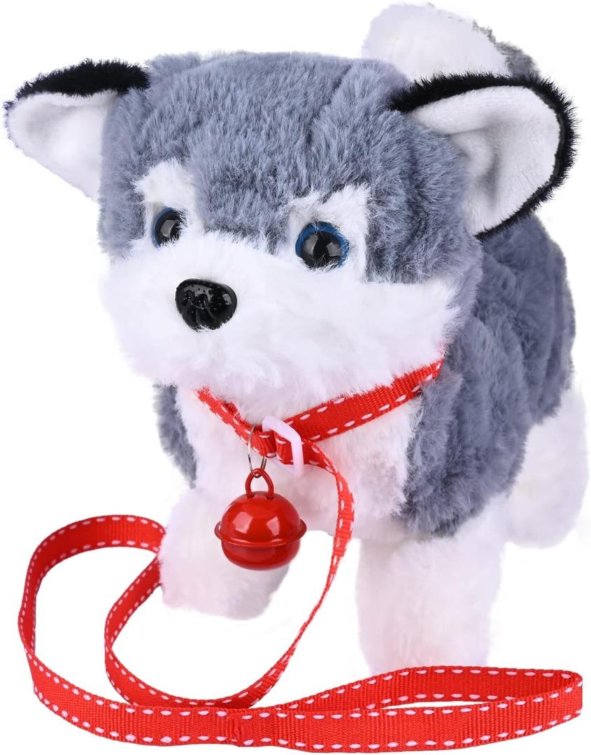 WorWoder Plush Alaska Toy Puppy Electronic Interactive Pet Dog - Walking, Barking, Tail Wagging, Stretching Companion Animal for Kids (Alaska Dog) WorWoder Plush Alaska Toy Puppy Electronic Interactive Pet Dog - Walking, Barking, Tail Wagging, Stretching Companion Animal for Kids (Alaska Dog)