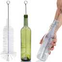 Bottle Brush - Ideal for Cleaning Narrow Neck Swing Top Glass, Brewing, Wine, Beer, Soda, Spray, Kombucha Bottles (White+1Pack)