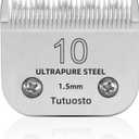 10# Clipper Blades Pet Grooming Clipper Replacement Blades Detachable Blade Compatible with andis/wahl/Oster Dog Clippers (Silver)