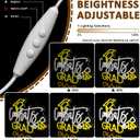 Congrats Grad Neon Sign for Wall Decor, Graduation Cap Led Signs for Celebration Party, USB Dimmable White Yellow Neon Lights for Dorm Room Backdrop Photo Background Wall Graduating Gifts