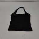 SUUKSESS Women Halter Tank Tops Double Lined Backless Y2K Trendy Going Out Tops (X-Small, Black)