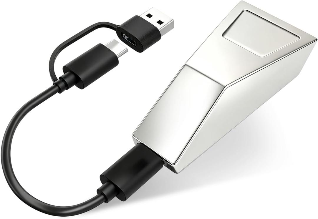 2-in-1 Wireless CarPlay & Android Auto Adapter, Convert Wired to Wireless