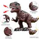 TEMI 3 Pack Electrical Walking Dinosaur Toys for Toddlers 3-4 3-5 Years with Sound and Light Up, Toddler Robot Dinosaur, Brachiosaurus, Stegosaurus Dinosaur Figures for Kids