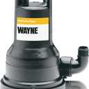 WAYNE VIP30-1/3 HP Reinforced Thermoplastic Submersible Multi-Use Pump - Up to 2,500 Gallons Per Hour - Heavy Duty Multi-Use Pump