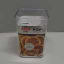 OXO Steel POP Container Small Square Short (1.1 Qt/1 L) - Airtight Food Storage - Ideal for Brown Sugar, Tea, Grey