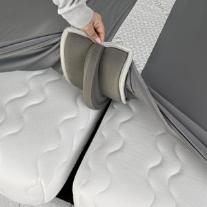 3-in-1 Fitted Sheet Attached Bed Bridge Twin (XL) to King Converter Kit with Sheet Strap Set | Split King Gap Filler for Adjustable Bed | Grey  3-in-1 Fitted Sheet Attached Bed Bridge Twin (XL) to King Converter Kit with Sheet Strap Set | Split King Gap Filler for Adjustable Bed | Grey