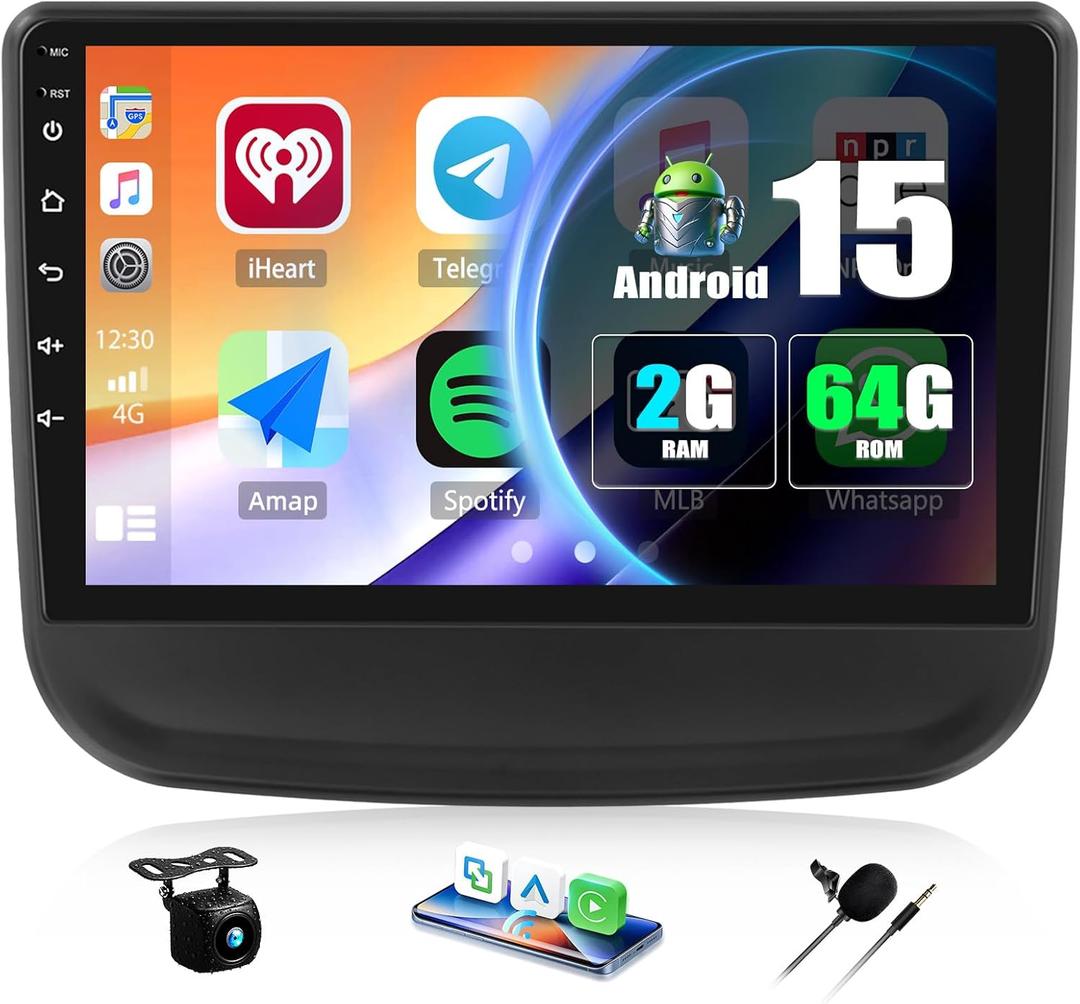 2G+64G Android 15 Car Stereo for Chevrolet Chevy Equinox 2016-2018 with Wireless Carplay Android Auto,10.1 Touchscreen Car Radio with Mirror Link WiFi/GPS Navigation Bluetooth FM/RDS SWC Rear Camera